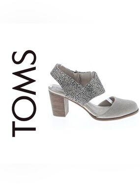 Toms Suede Block Heel Sandal